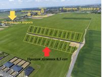 Продаж ділянки 8,5сот з комунікаціями с. Боратин, Луцький район