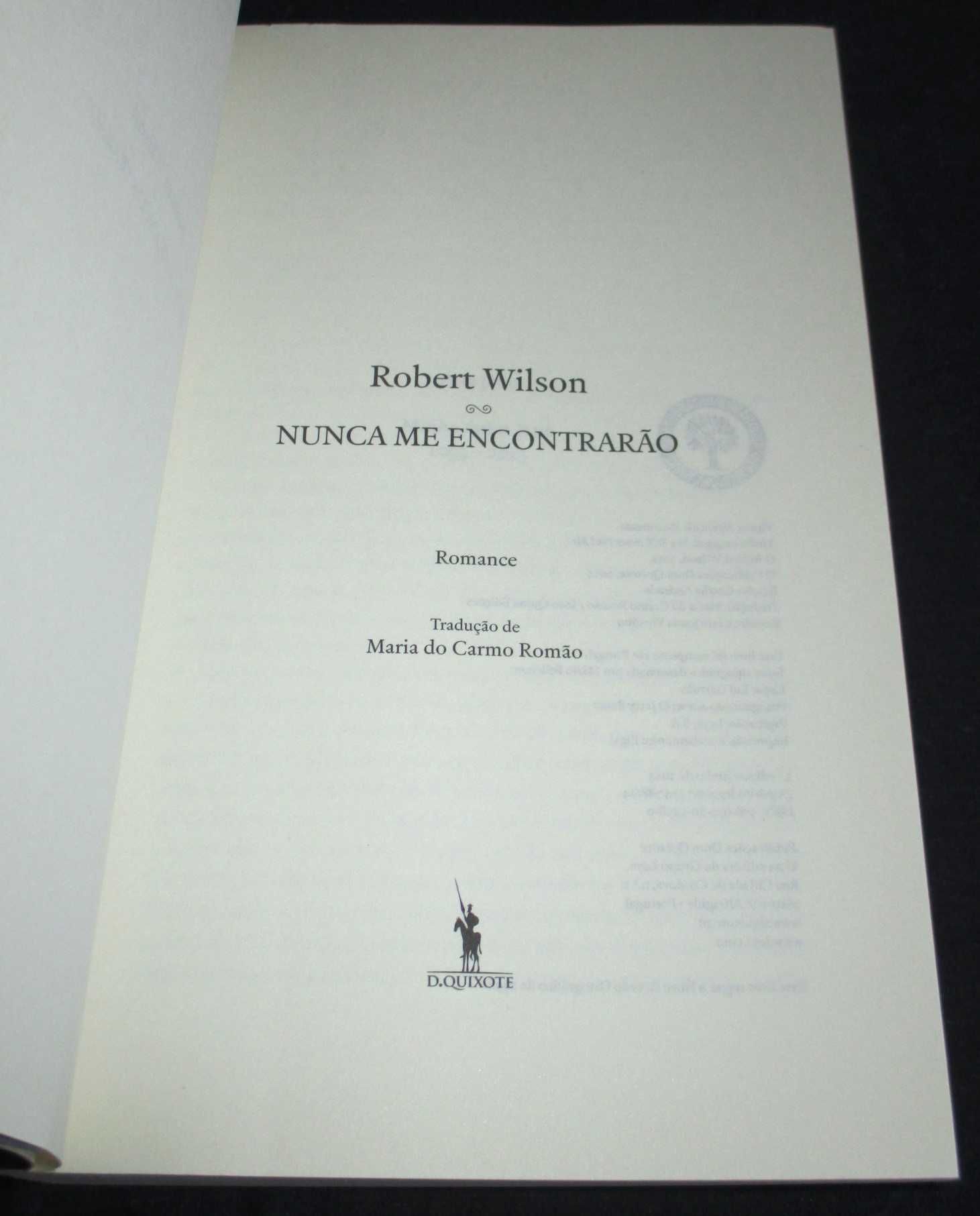 Livro Nunca me Encontrarão Robert Wilson