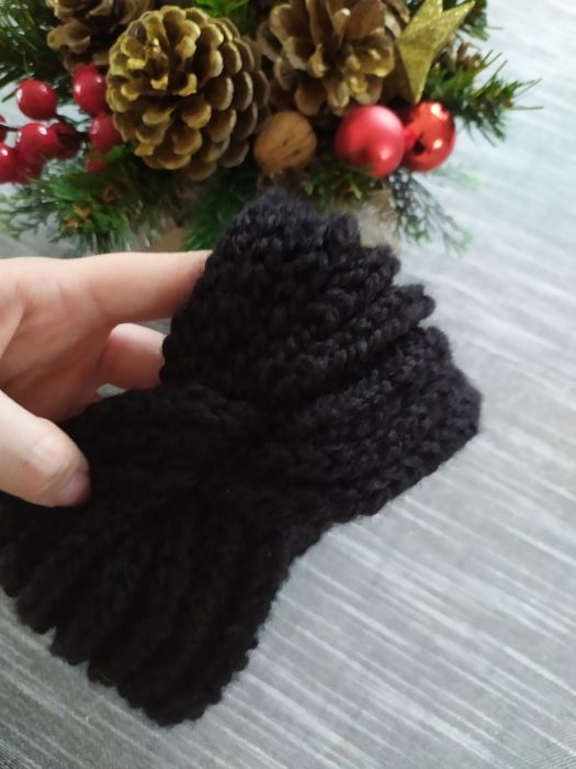 Opaska na głowę na uszy czapka zimowa handmade