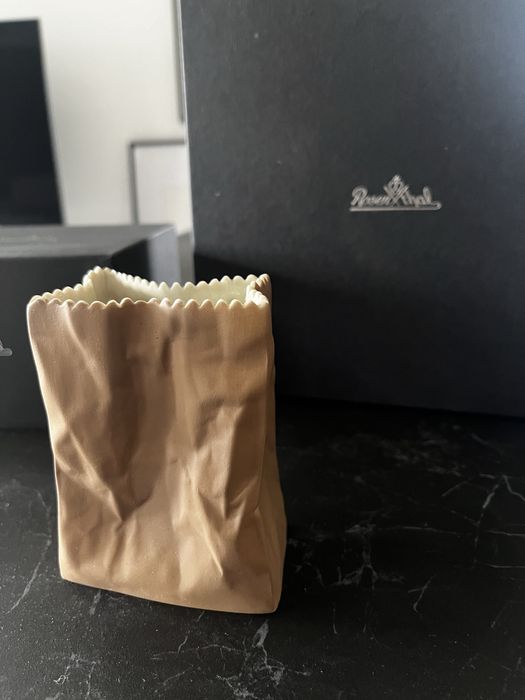 Wazon 14 cm Paper Bag szaro - brązowy Rosenthal