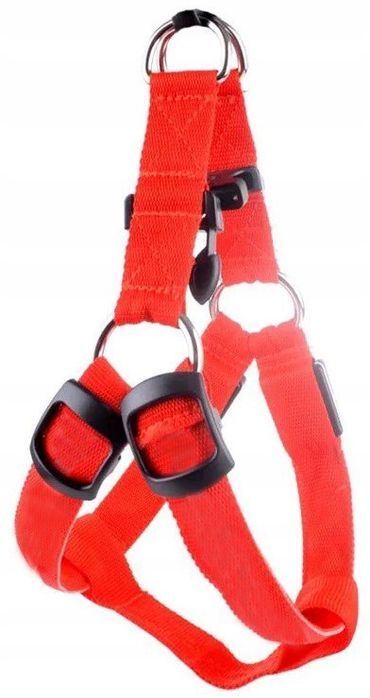 Świecące szelki dla PSA kota Szelki LED Czerwony S