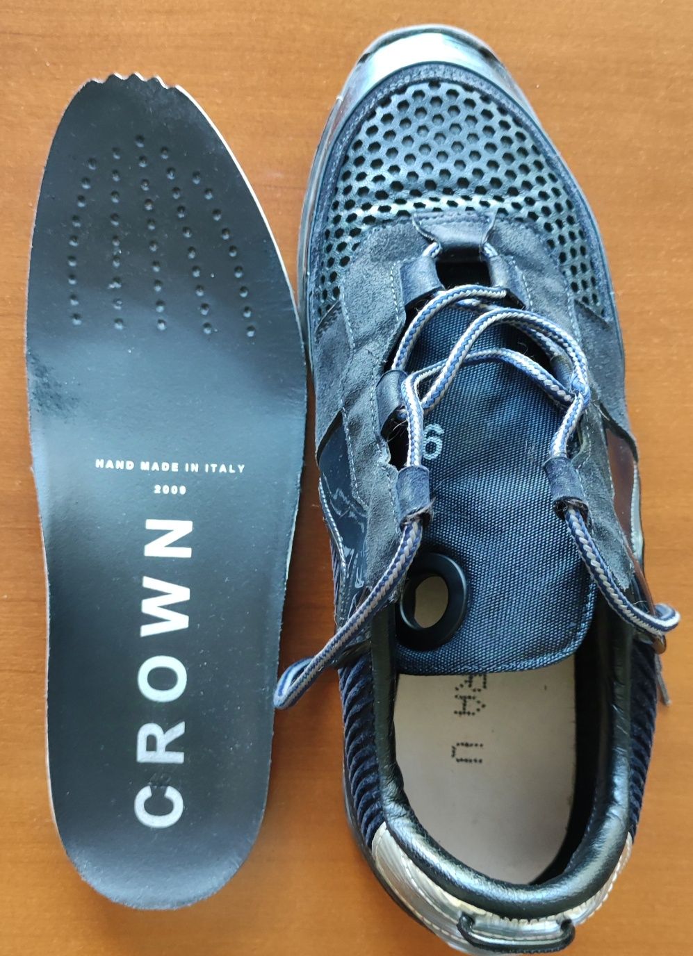 Sapatilhas homem marca Crown Leather italianas TM 42
