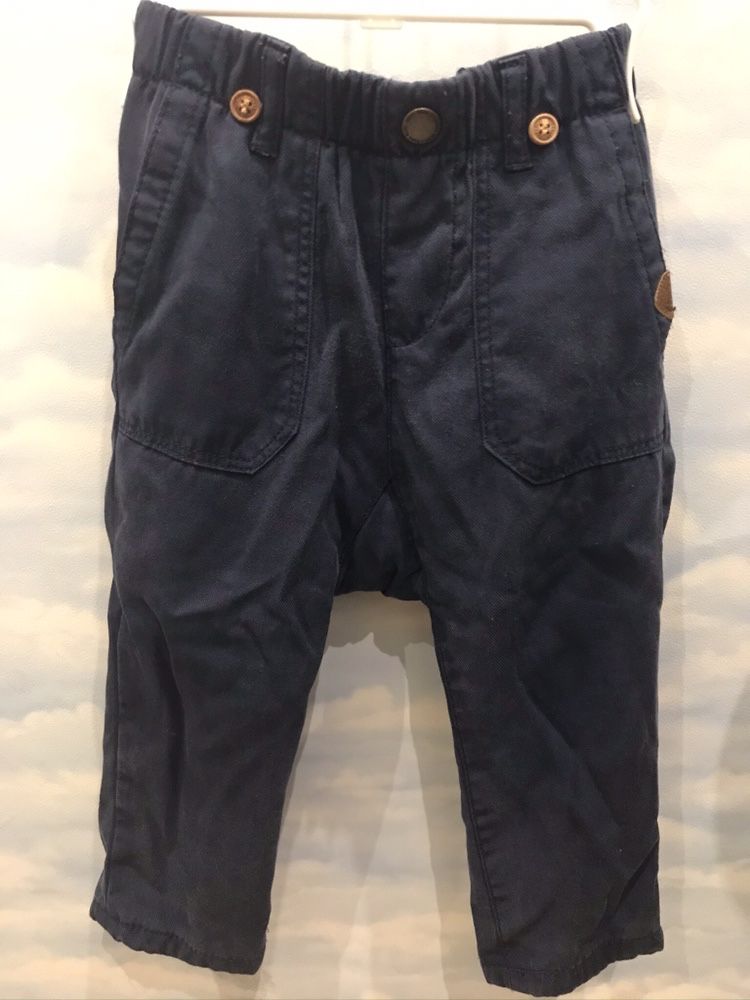 Штаны брюки Zara нарядные, синие  9-12 мес, 80 см