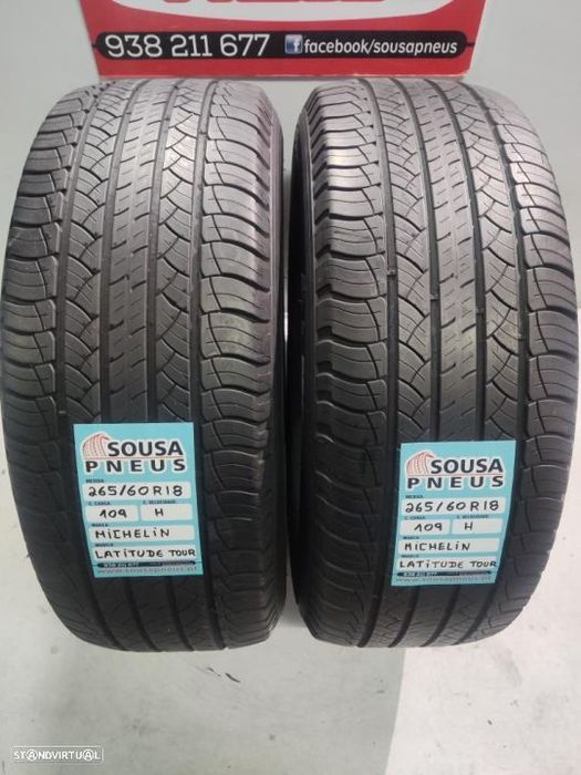 2 pneus semi novos 265-60r18 michelin - oferta dos portes