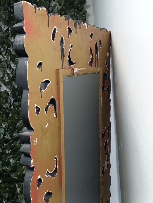 Duże lustro z czarną ramą 177/90cm
