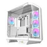 Obudowa Komputerowa Darkflash Dy470 Biała 4 Wentylatory Uchwyt Gpu Atx