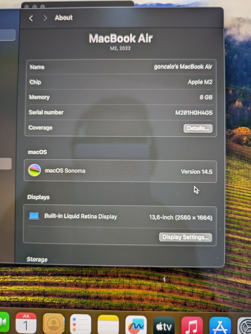 Vendo MacBook air m2  13.6"  com caixa e garantia