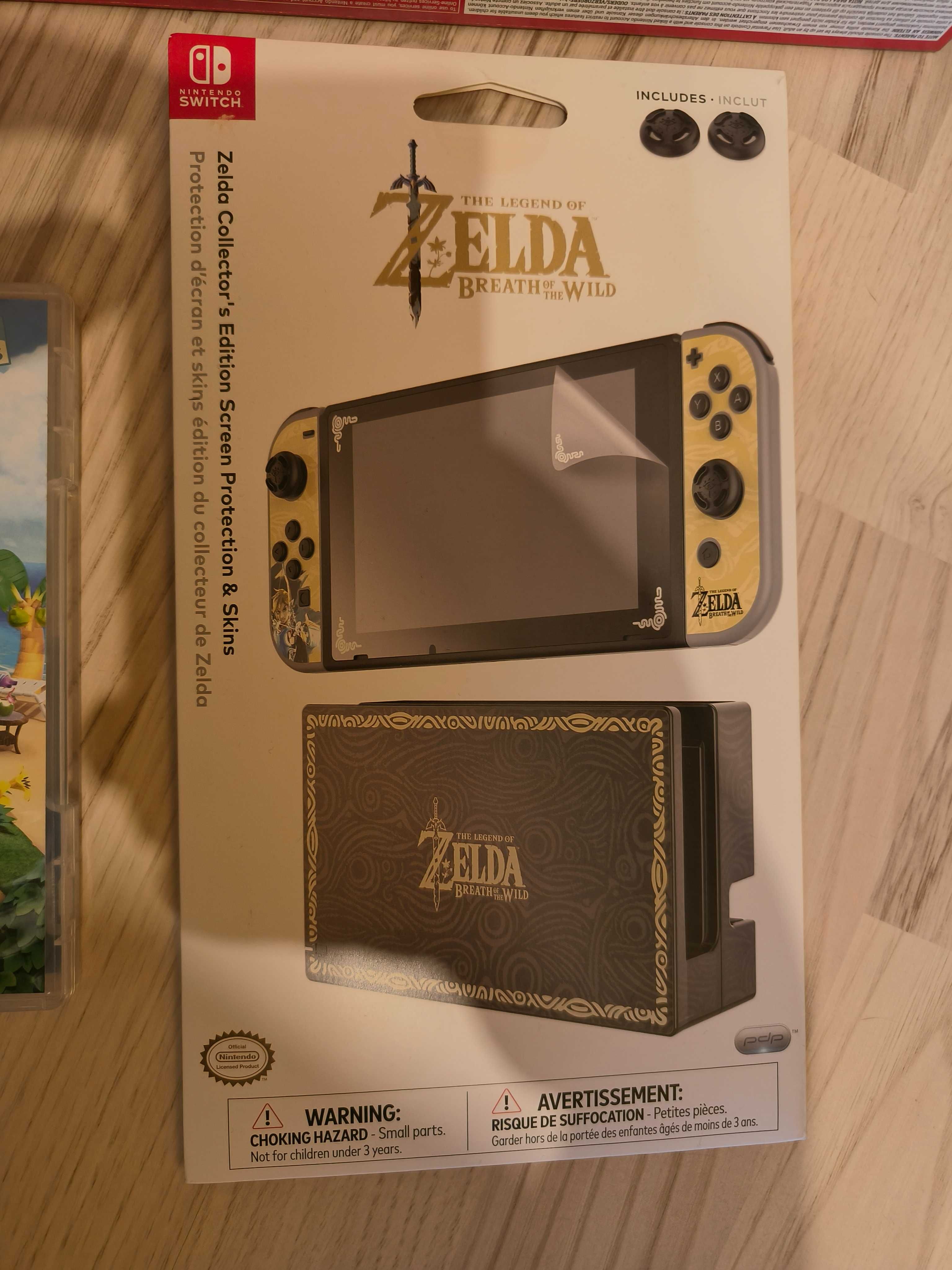 Nintendo switch V2 + gry + etui + karta SD + skin Zelda