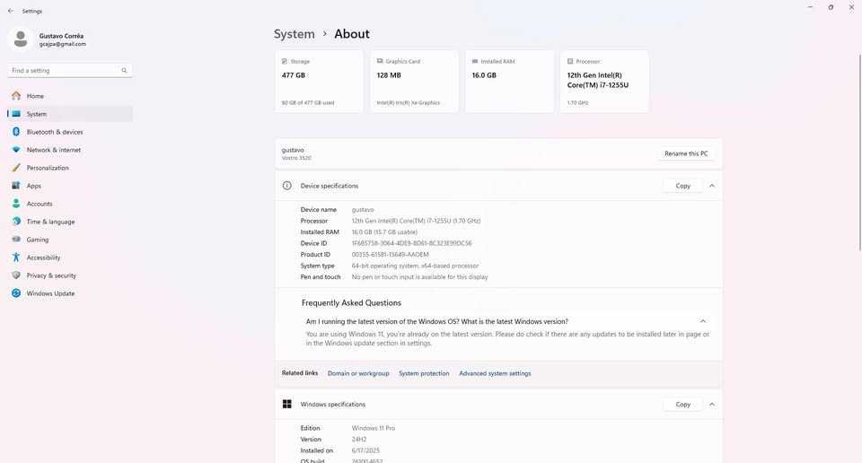 Portátil Dell Vostro 15.6" I7, 16GB, SSD 512GB e Windows 11 Pro