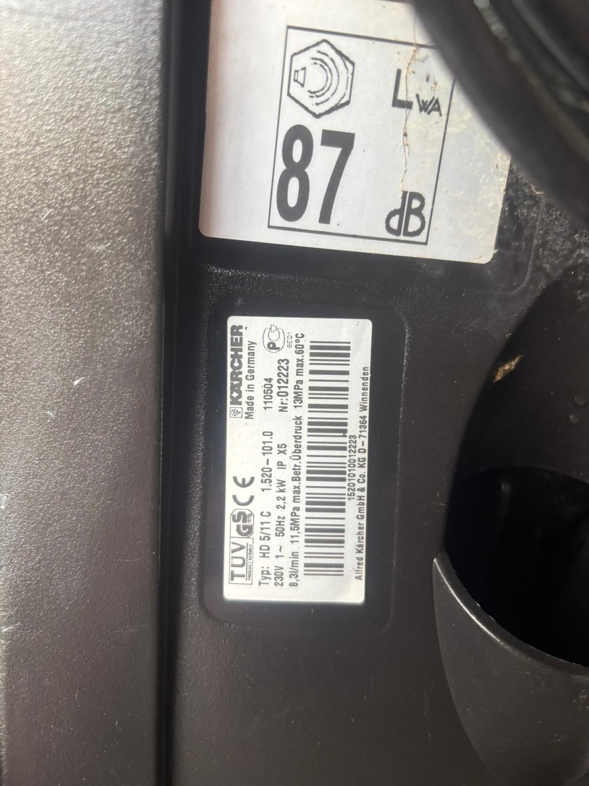 Karcher HD 5/11 C Dysza Rotacyjna GWARANCJA myjka ciśnieniowa 230v