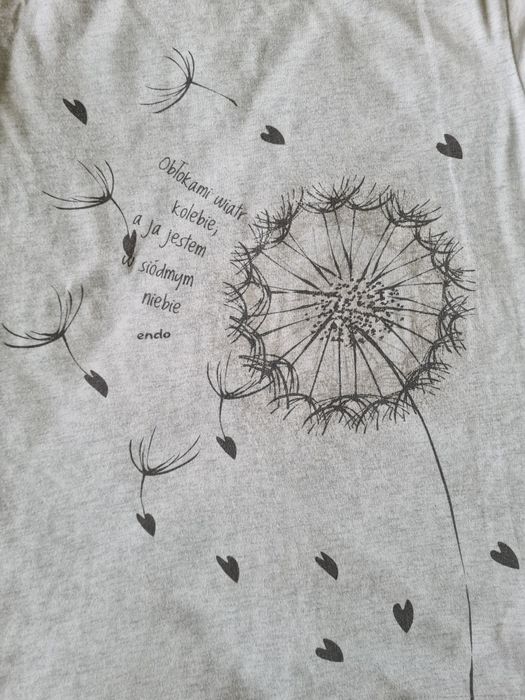 T-shirt koszulka Endo 152 szara dmuchawce