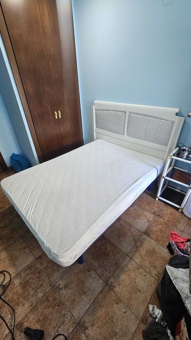 2 Camas 180x135 Completas: Estrado Colchão Ortopédico e Cabeceira