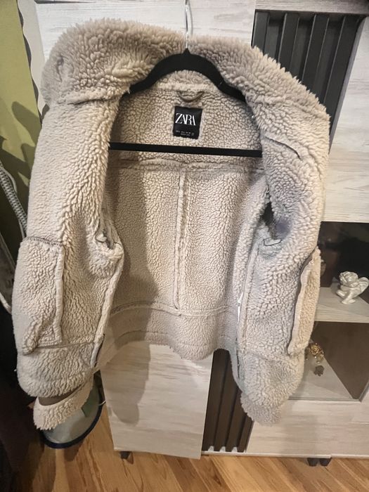 Дубленка zara куртка зимова