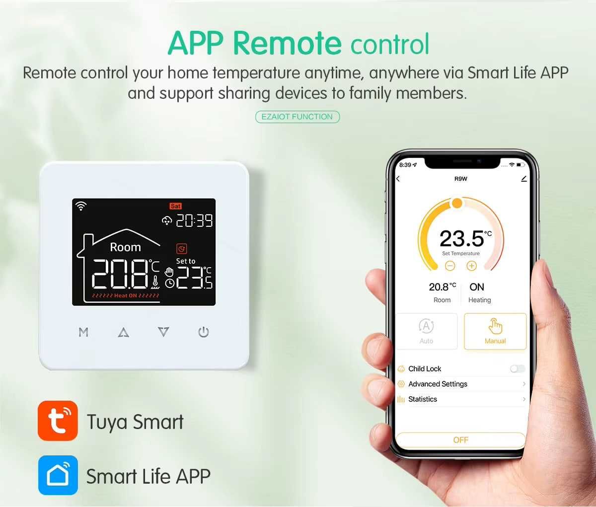 Розумний регулятор температури для теплої підлоги (WIFI Thermostat)