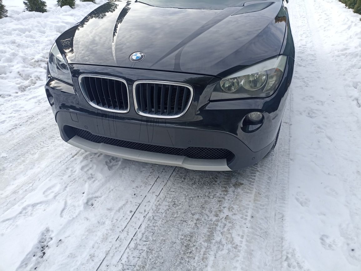 Kompletny przód BMW x1 e84 2.0d n47 maska zderzak pas 475 black saphir
