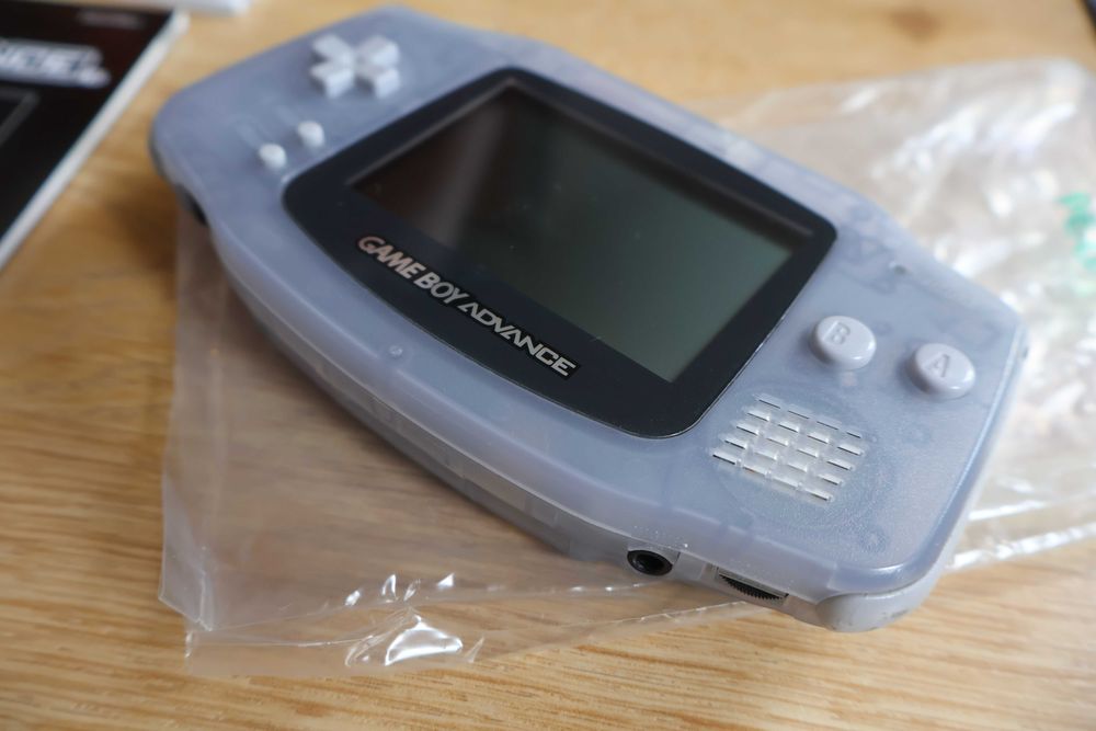 Komplet Konsola Game Boy Advance Nintendo BOX Stan Idealny TRANSPARENT