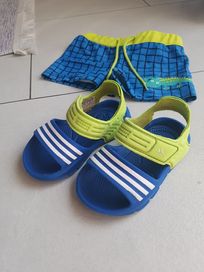 Sandałki adidas +kąpielówki chłopięce