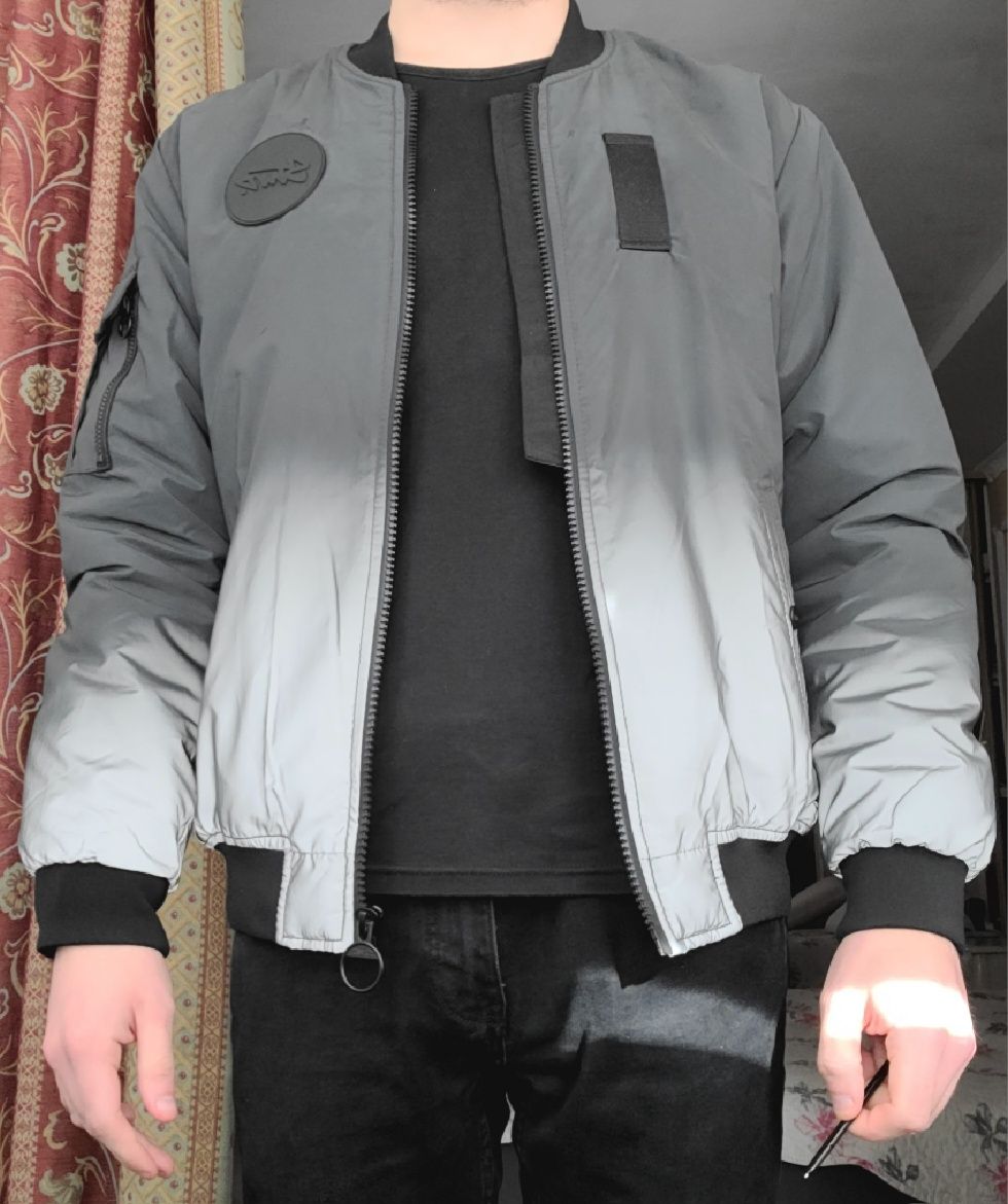 Бомбер/Куртка Pull & Bear STWD Reflective Bomber (Розмір L)