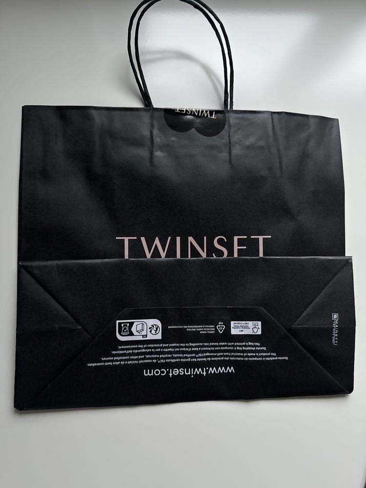 Twinset Milano torba prezentowa papierowa czarna  27/31