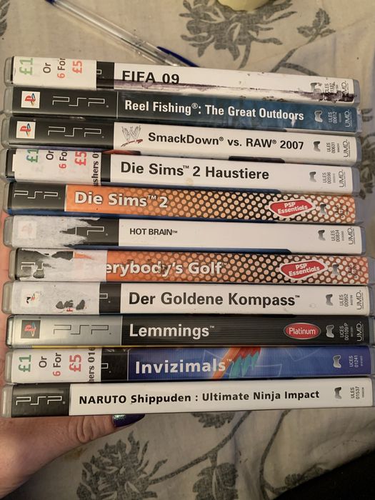 Gru na PSP pakiet 11 gier stan bardzo dobry