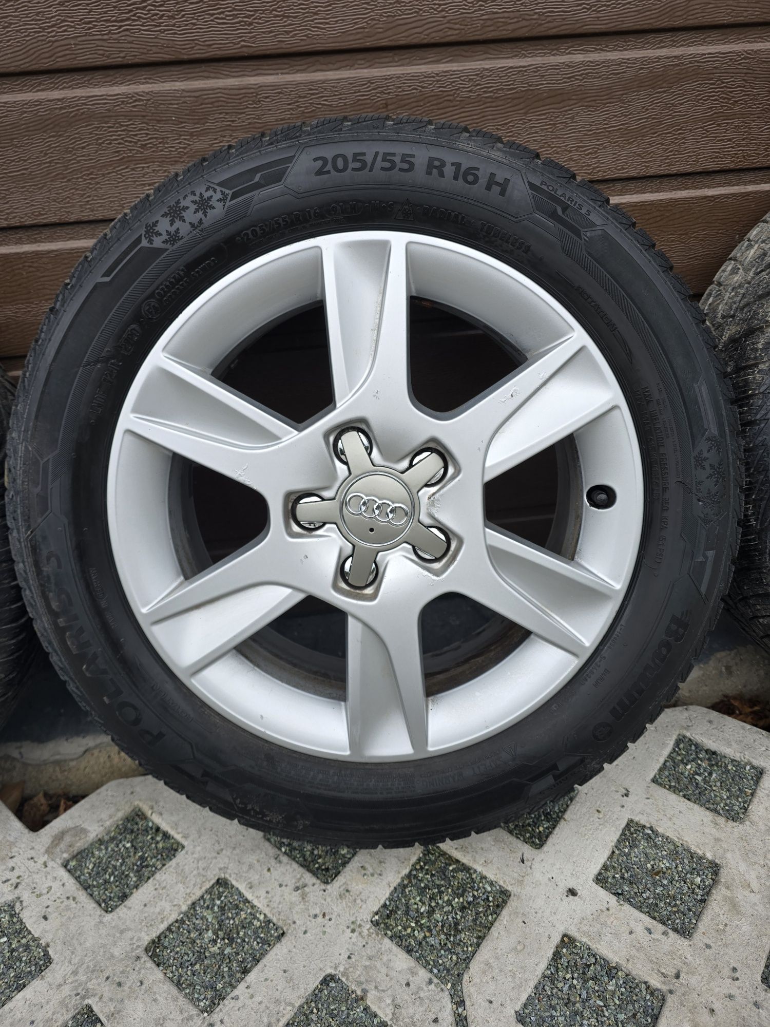 Koła audi 5x112 16 6.5j et50 + opony zima 4x~7mm