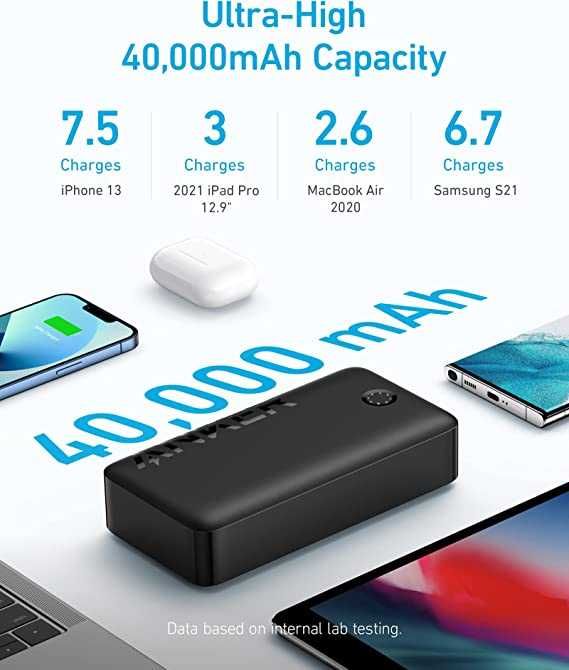 Пауэрбанк Anker 347 - 40,000mAh УМБ Power bank Белый