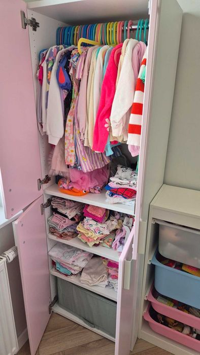 Szafa SMASTAD / PLASTA IKEA różowe fronty