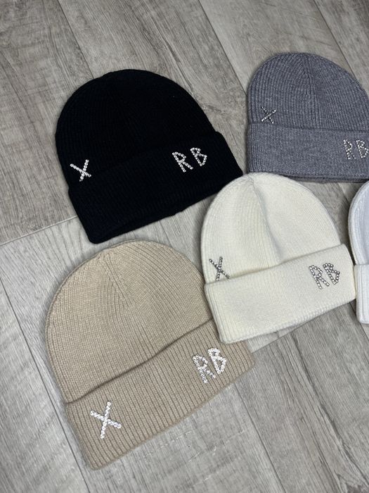 шапка Ruslan Baginskiy чорна, біла, молочна, сіра, шапка жіноча