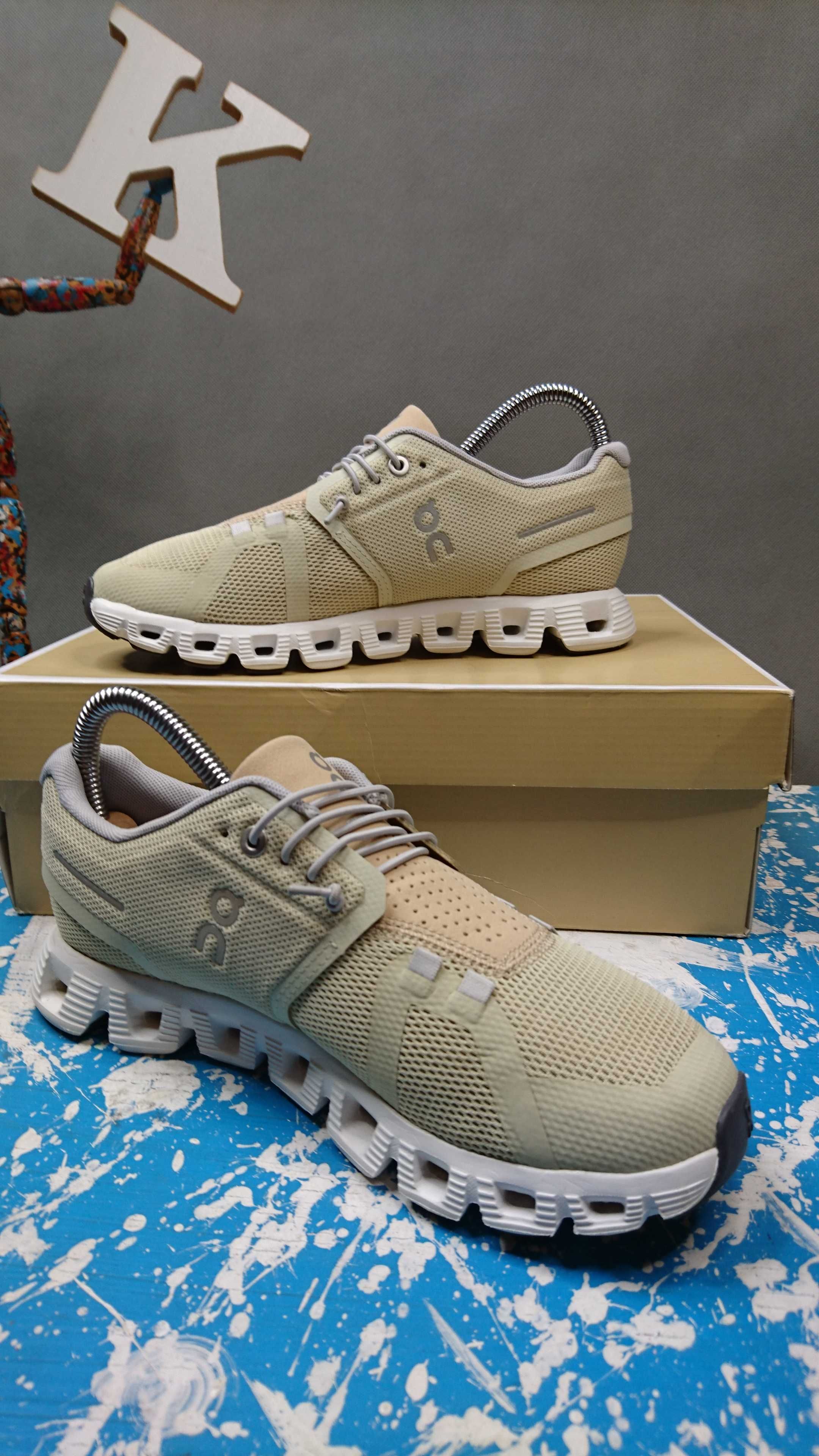 Buty On Running Cluod 5 Chambray Beige White R.37