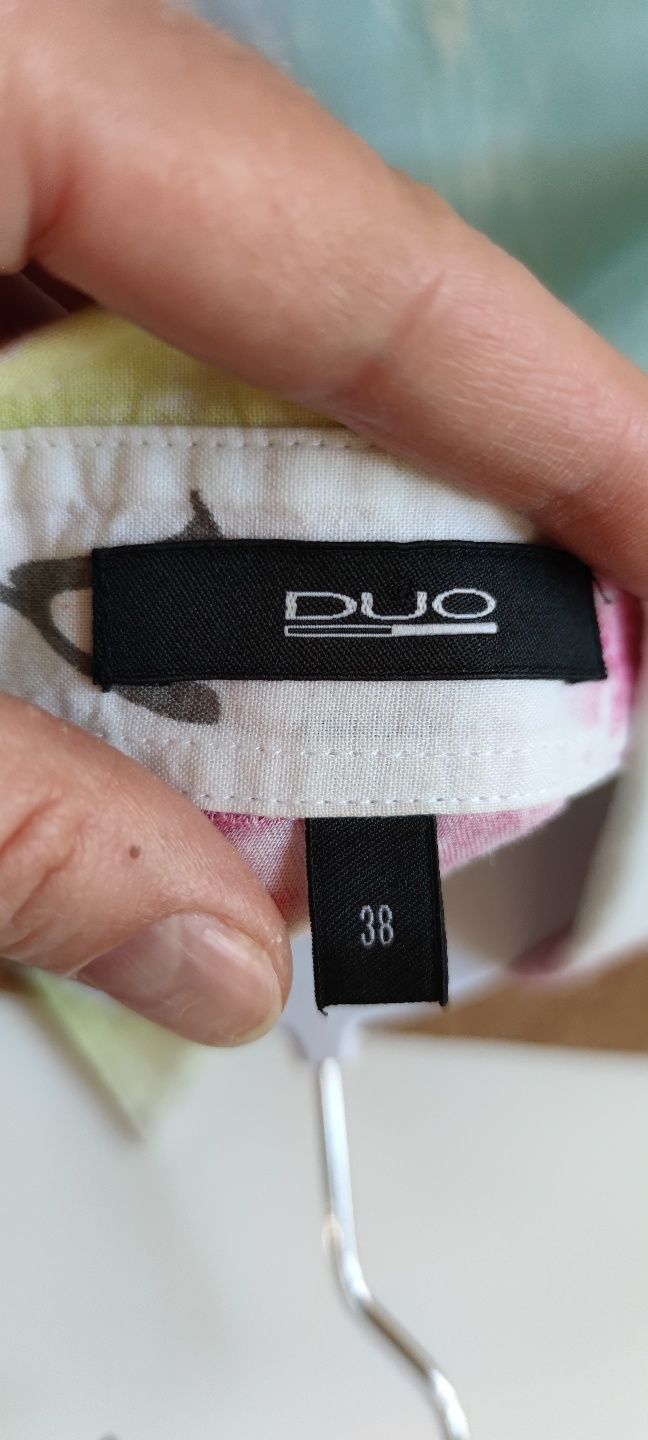 Letnia kolorowa koszula bluzka S 36 M 38 Duo ściągacze napy