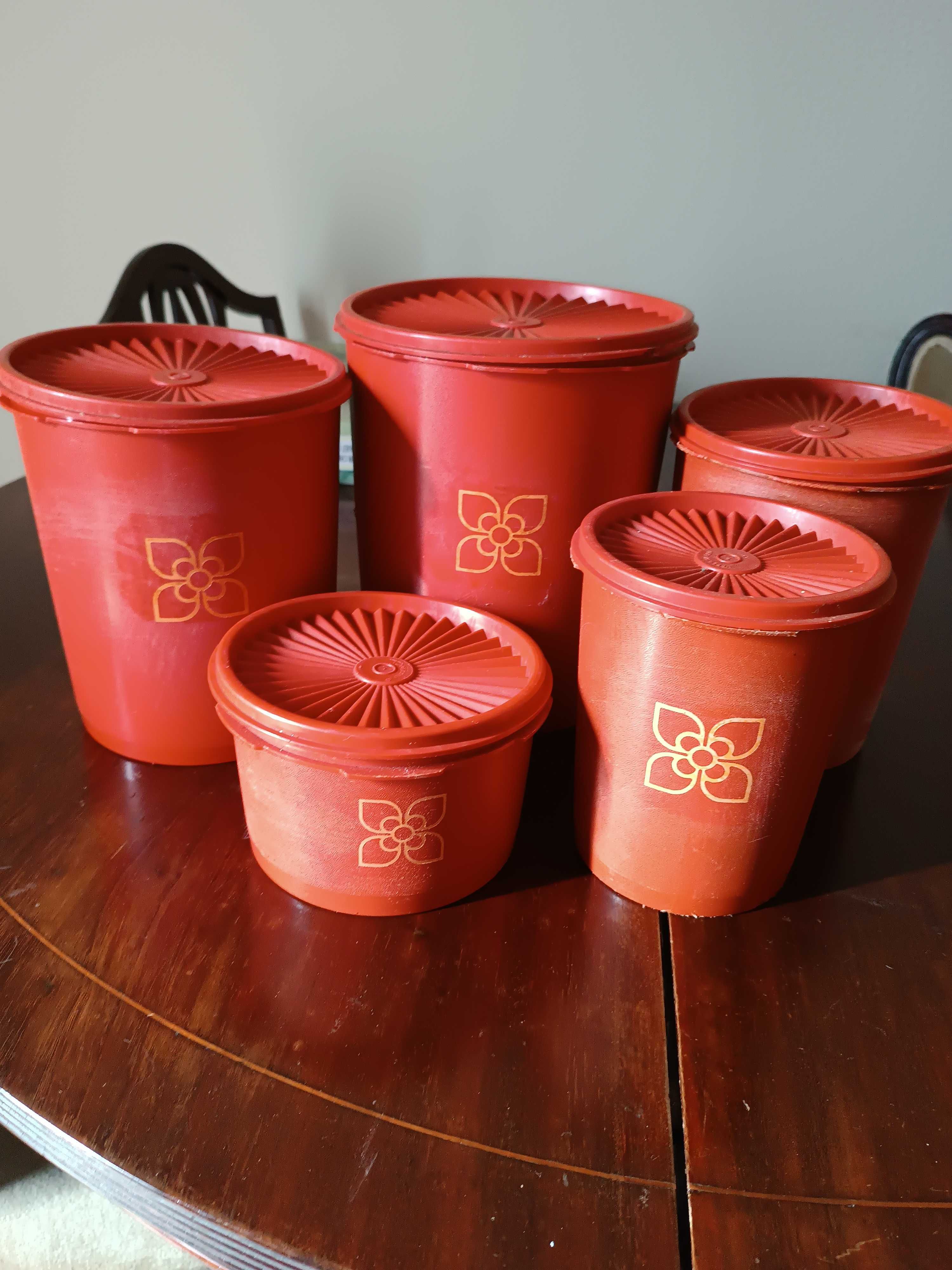 Conjunto de 5 Tupperware vintage