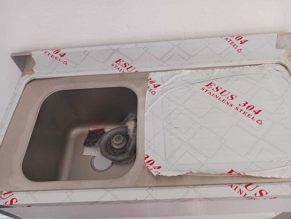 ACM1656 - Bancada de Lavagem Inox 1,2m de 1 Pio 40x40cm - NOVA