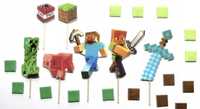 Zestaw do dekoracji tortu na masie cukrowej MINECRAFT Figurki na tort