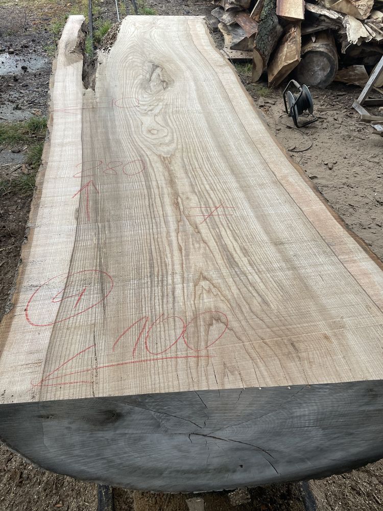 Blat jesion 280x105x10 monolit live edge