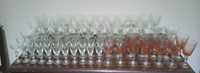 Conjunto de copos de cristal vintage