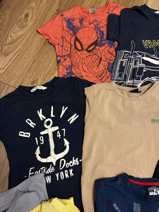 Koszulka bluzka t-shirt krótki rękaw 128cm 11szt