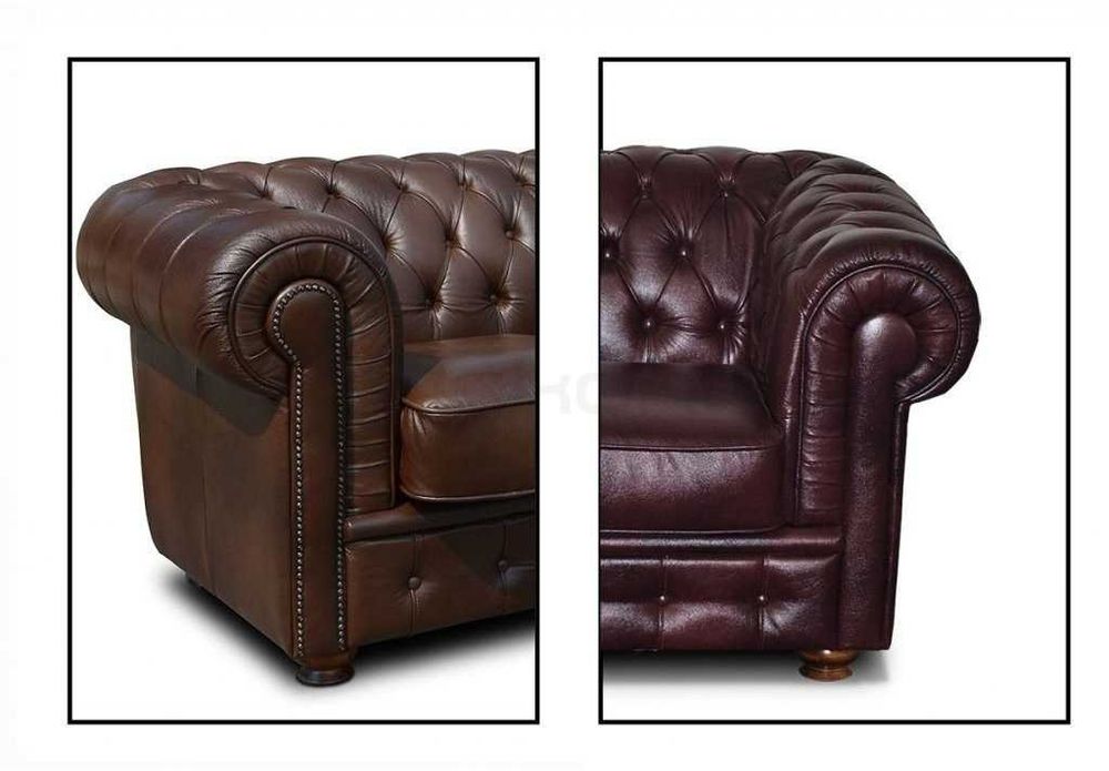 Luksusowy narożnik WINDSOR na zamówienie - Naturalna skóra bydlęca