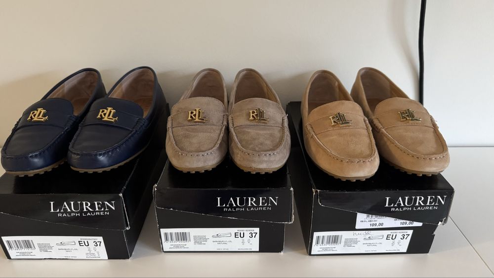 Mocassins pele Ralph Lauren, otimo estado!