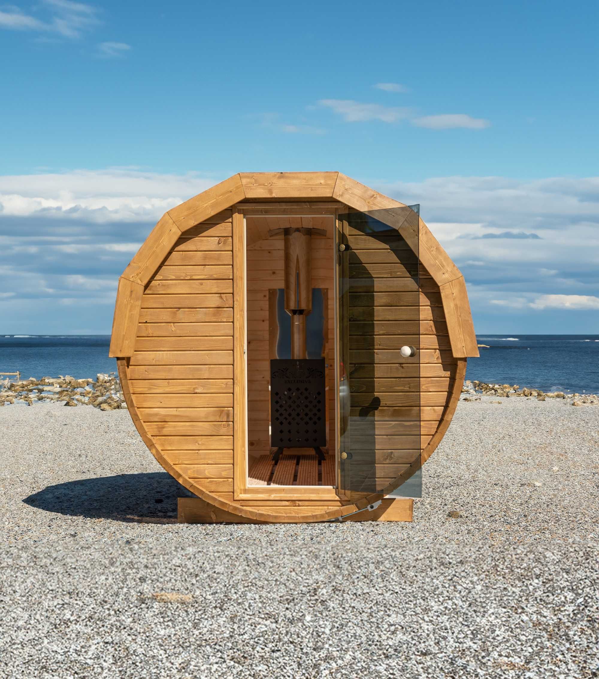 Sauna beczka ogrodowa do złożenia samodzielnego montażu WYSYŁKA 200 cm