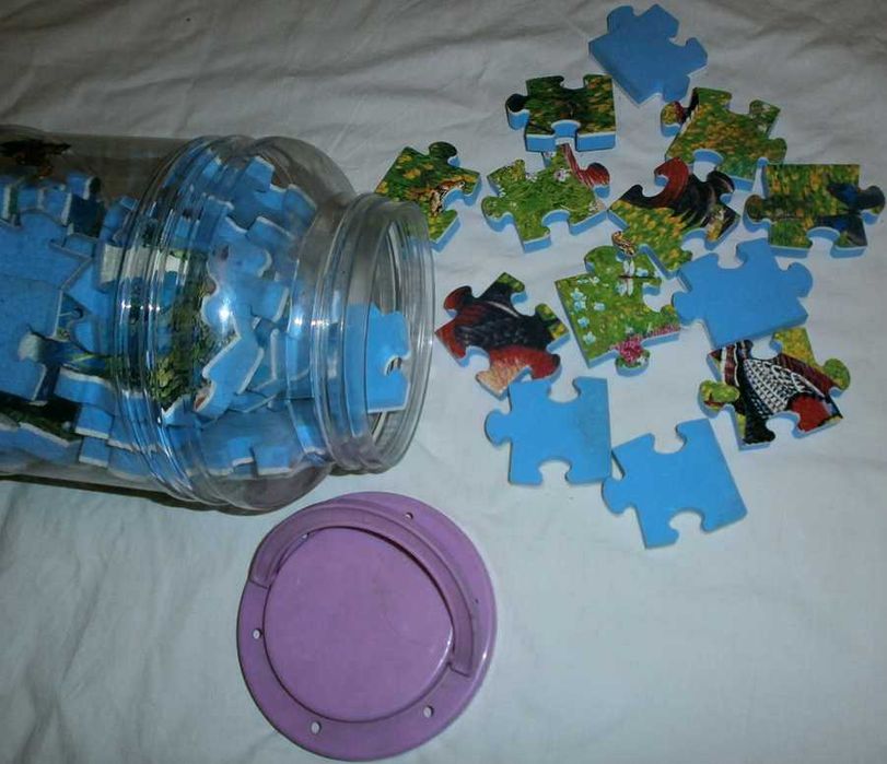 Grube Puzzle z Gąbki w Fajnym Słoju.