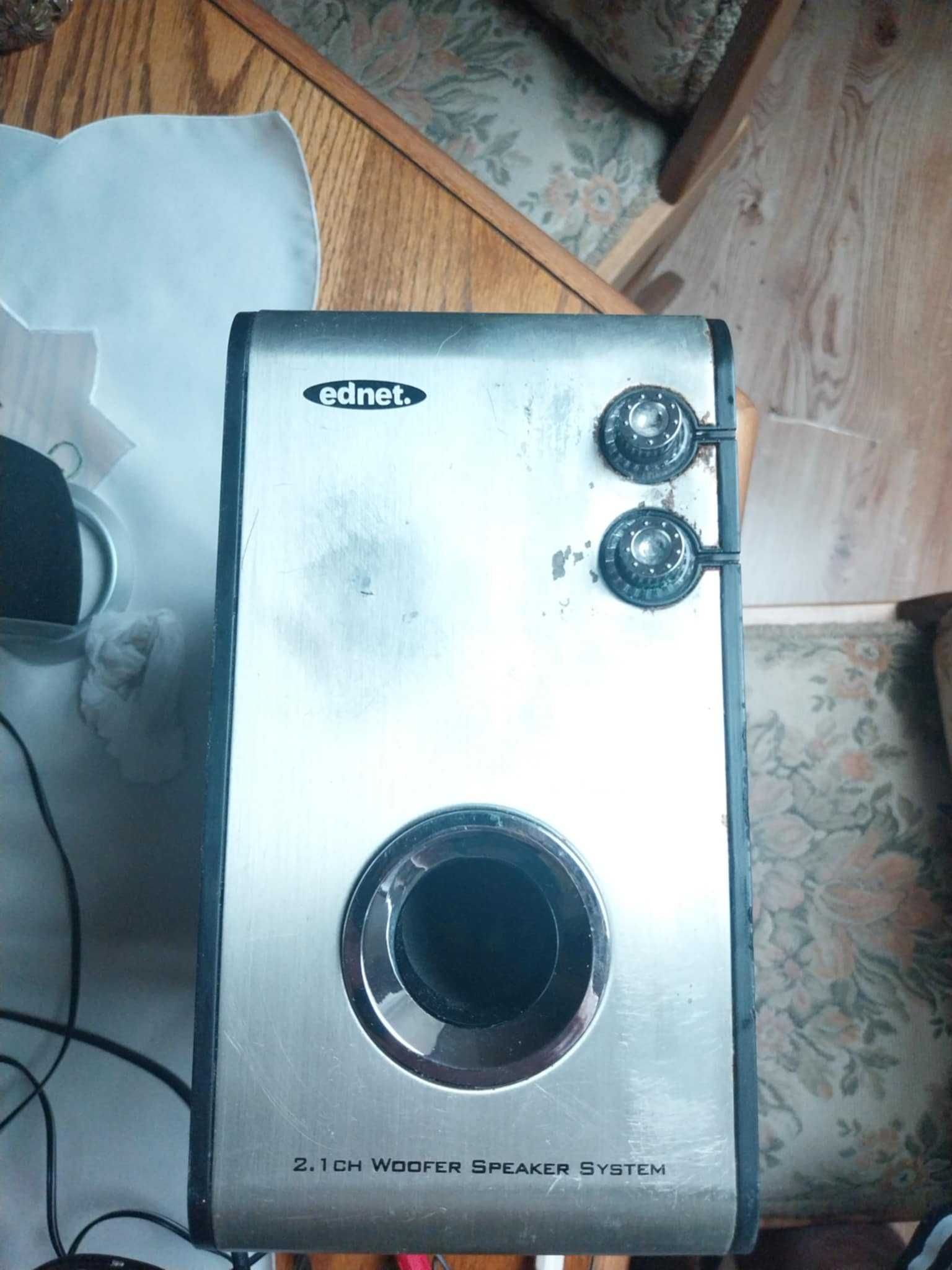 Subufer + głośniki + kable ednet 2.1ch woofer speaker system