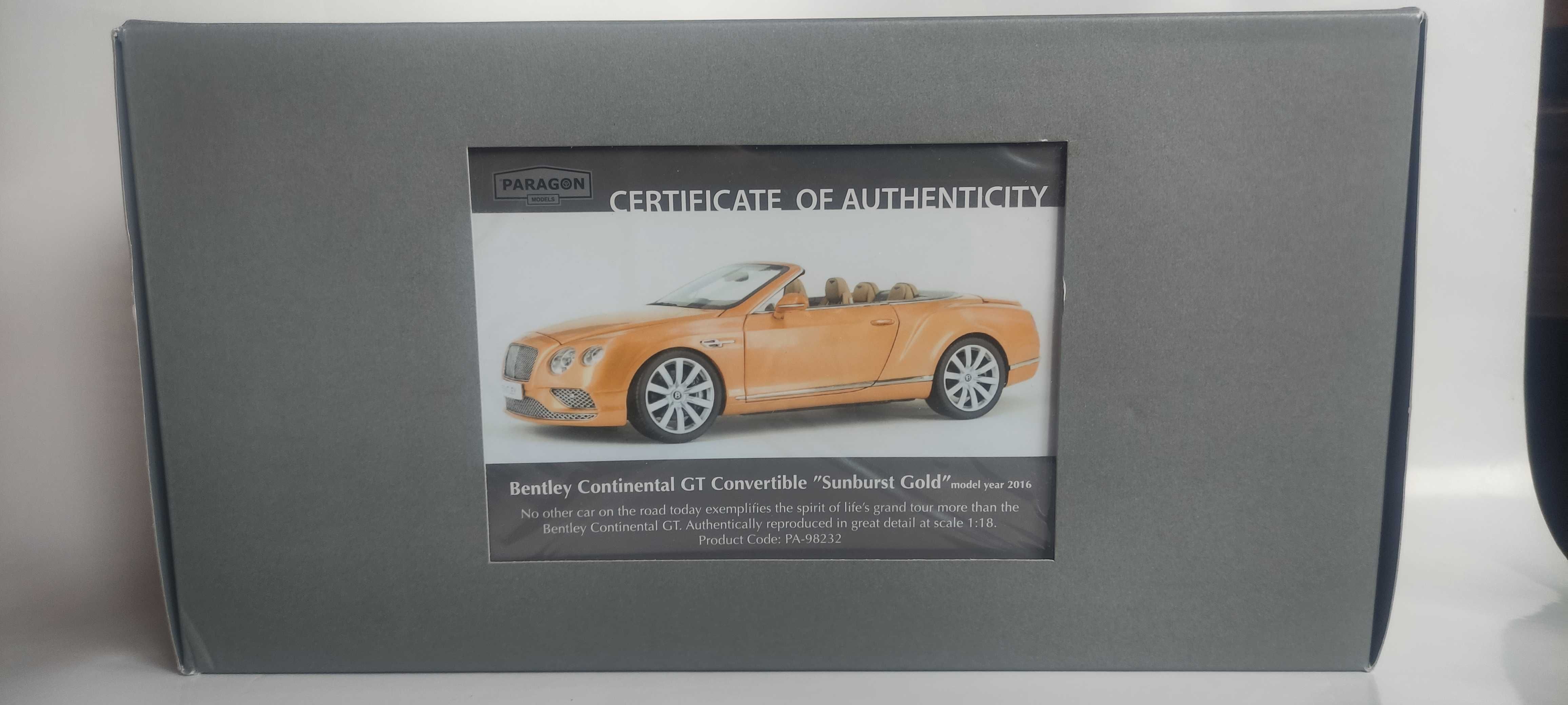 Bentley Continental GT Convertible 1/18 Paragon