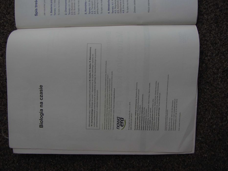 Biologia na czasie 1 Maturalne karty pracy - zakres rozszerzony