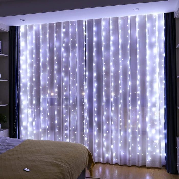 Kurtyna, sople led 3x3m 300led na firankę Nowe.