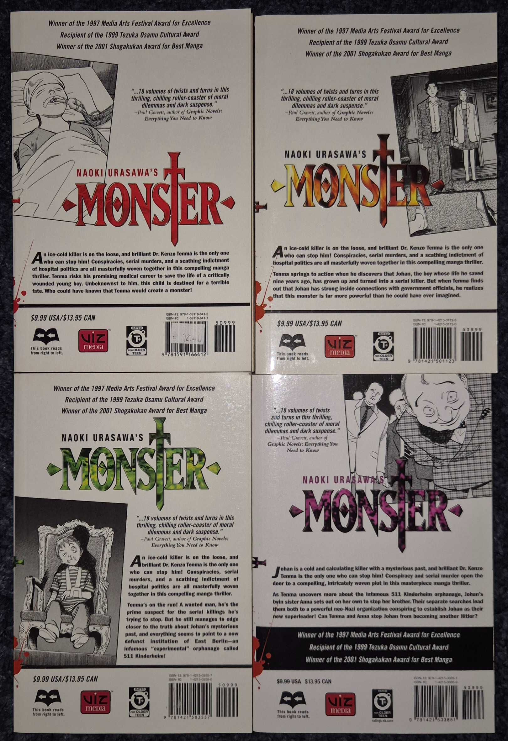 Monster vol.  1~4 TPB (Viz Editions)