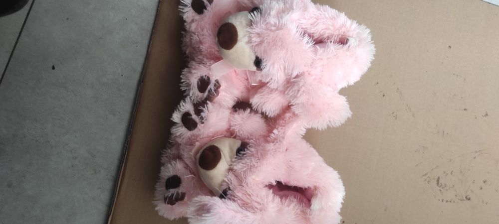 Pantofle kapcie damskie pieski misie różowe 40