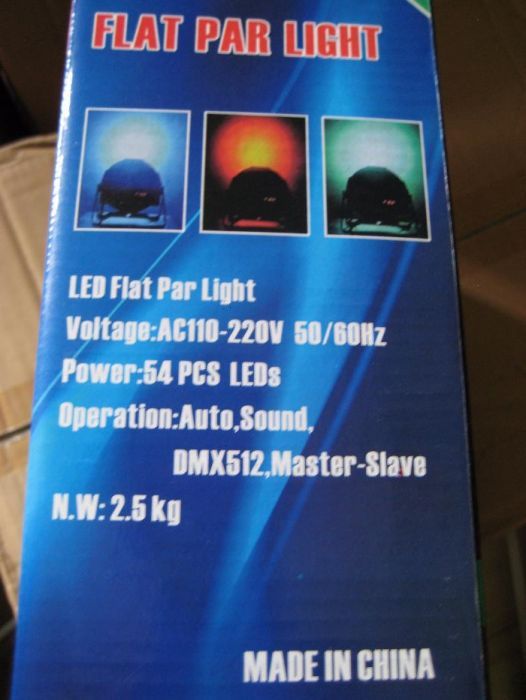 Светодиодная светомузыка LED-PAR 54 по 3w RGB 3 в 1 цветомузыка