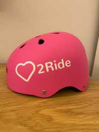 Różowy kask rowerowy dla dziewczynki