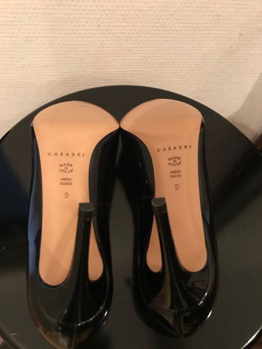 casadei czółenka czarne lakierowane 39 nowe bez pudełka