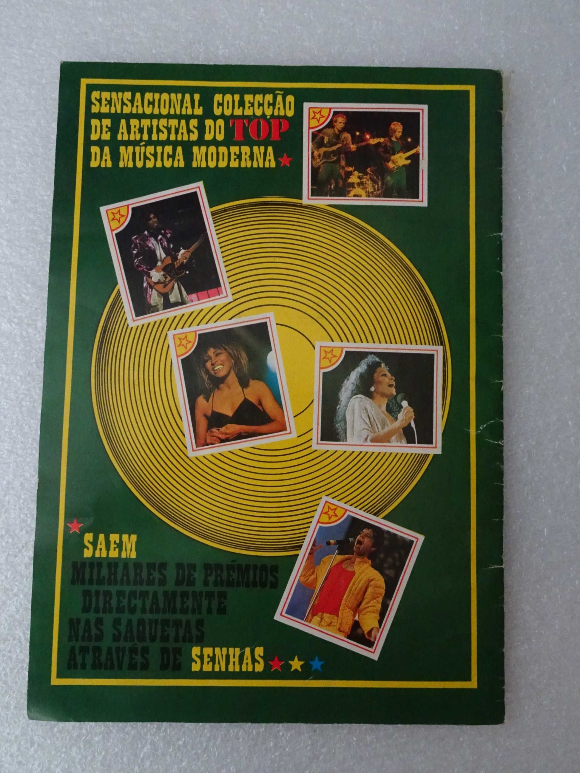 Caderneta de cromos Estrelas da Top Music (faltam 43 cromos)